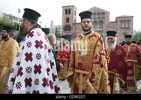 Prozession zu Ehren des Heiligen Demetrius (Agios Dimitrios) Stockfoto