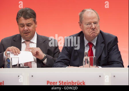 Gabriel und Steinbrück Stockfoto