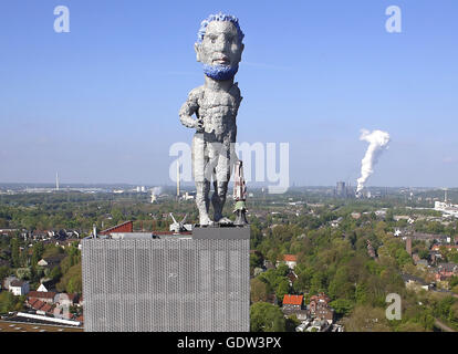 Hercules auf dem Nordstern-Turm in Gelsenkirchen Stockfoto