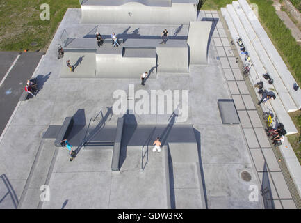 Skate-Park im ehemaligen Stahl arbeitet "Schalker Verein" Stockfoto