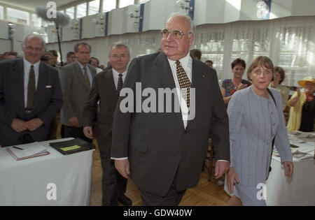 Kohl und Merkel Stockfoto