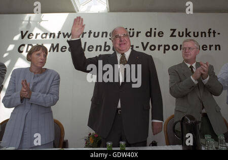 Kohl, Merkel und Gehring Stockfoto