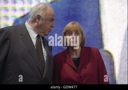 Kohl und Merkel Stockfoto