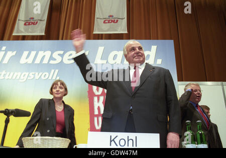 Kohl und Merkel Stockfoto