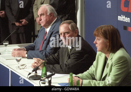 Kohl, Schäuble und Merkel Stockfoto