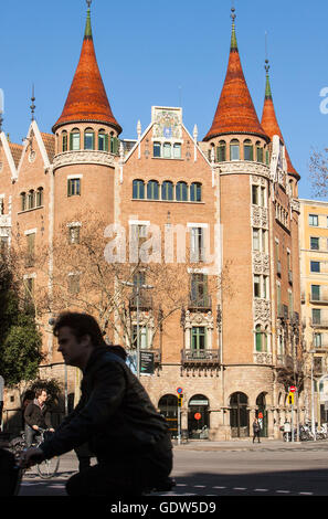 Casa Terrades oder de Les lesPunxes, Puig ich Cadafalch, Eixample, Barcelona, Spanien Stockfoto