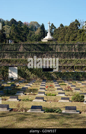 Das Bild des 2. Welt Krieg Friedhof Khima, Nagaland, Indien Stockfoto
