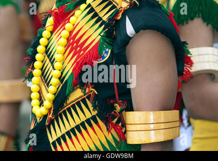 Das Bild des Angami Naga Stamm Menschen Hornbill Festival, Nagaland, Inda Stockfoto