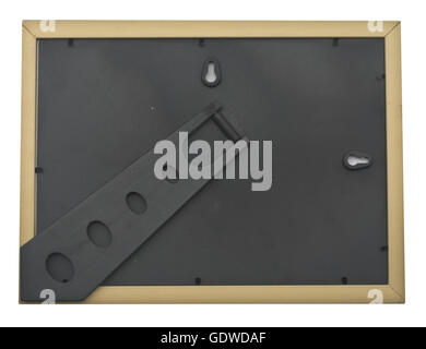 Bilderrahmen, Holz vergoldet, weißer Hintergrund Stockfoto