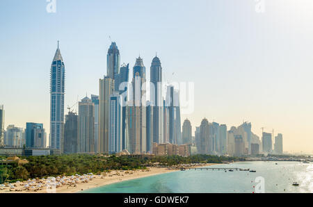 Blick auf den Stadtteil Jumeirah in Dubai, Vereinigte Arabische Emirate Stockfoto