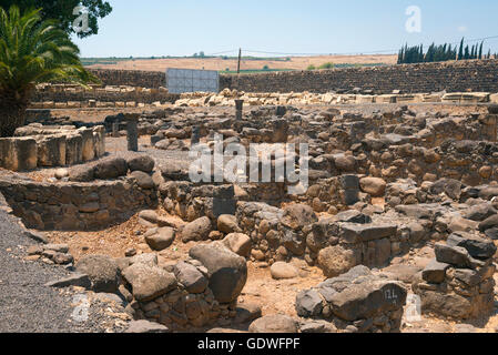 Israel Kafarnaum Capernaum Kfar Nahum Dorf Stadt von Jesus House von Peter vom See Genezareth Ruinen der antiken Römerstadt 2 c BCE Stockfoto