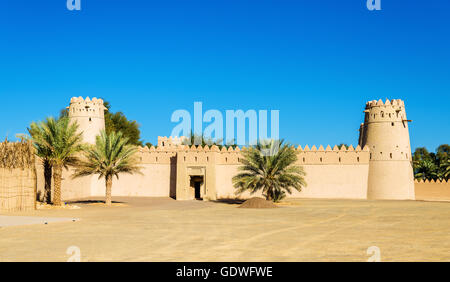 Blick auf Al Jahili Fort in Al Ain, Vereinigte Arabische Emirate Stockfoto