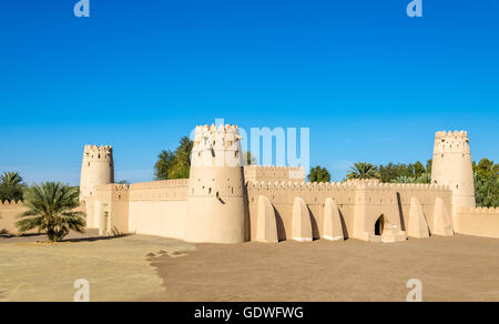 Blick auf Al Jahili Fort in Al Ain, Vereinigte Arabische Emirate Stockfoto