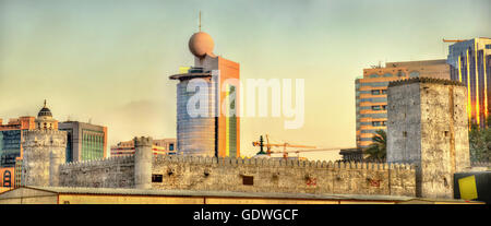 Qasr al-Hosn, eine alte Festung in Abu Dhabi, Vereinigte Arabische Emirate Stockfoto