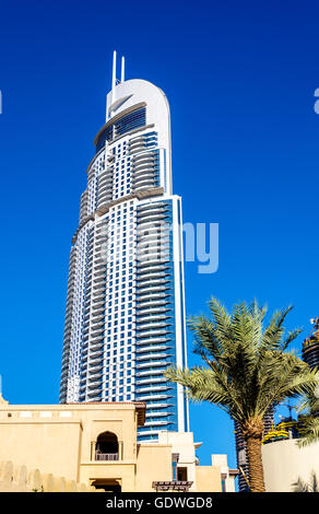 DUBAI, Vereinigte Arabische Emirate - 28. Dezember: Blick auf the Address Downtown Hotel in Stockfoto