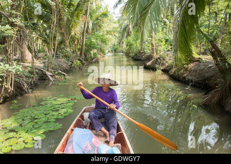 die Landschaft und Flüsse Allround Stadt Tha Kha in westlich von der Stadt von Bangkok in Thailand in der Provinz Samut Songkhram Stockfoto