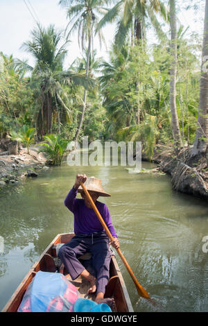 die Landschaft und Flüsse Allround Stadt Tha Kha in westlich von der Stadt von Bangkok in Thailand in der Provinz Samut Songkhram Stockfoto