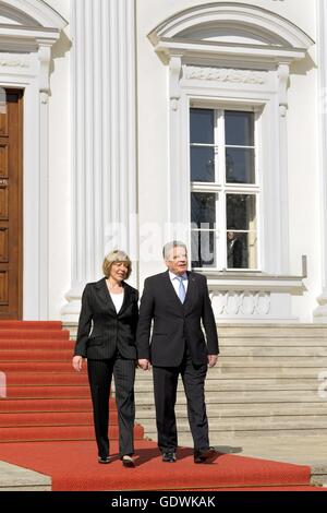 Ankunft des Bundespräsidenten Joachim Gauck im Bellevue Palace Stockfoto