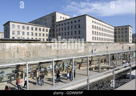 Topographie des Terrors, Berliner Mauer Stockfoto