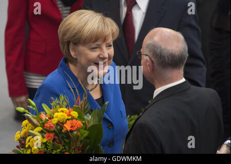 Merkel und Lammert Stockfoto