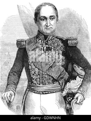 Jérôme Napoléon Bonaparte (1784 – 1860) war der jüngste Bruder Napoleons ich und regierte als Jerome i., König von Westfalen, zwischen 1807 und 1813. Stockfoto