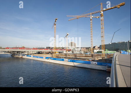 Baustelle des Bürogebäudes HumboldtHafenEins Stockfoto