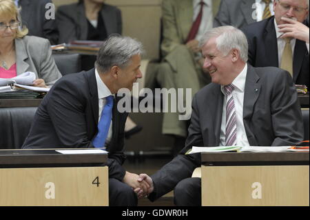 Wowereit und Seehofer Stockfoto