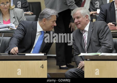Wowereit und Seehofer Stockfoto