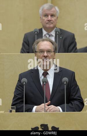 Haseloff und Seehofer Stockfoto