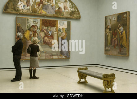 "Die Ausstellung '' In die Tempel der Kunst. Künstlerische Mythen. Im 19. Jahrhundert ''' Stockfoto