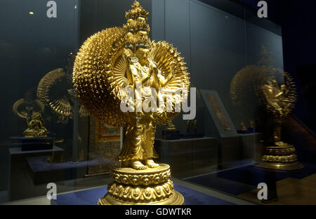 "Die Ausstellung '' Tibet – Klöster öffnen ihre Schatzkammern ''" Stockfoto