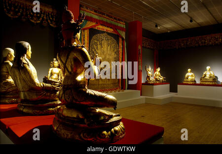 "Die Ausstellung '' Tibet – Klöster öffnen ihre Schatzkammern ''" Stockfoto