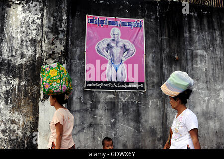 Bodybuilding-Plakat Stockfoto