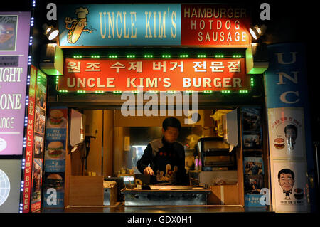 Onkel Kim Burger Stockfoto