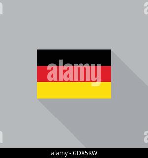 Deutschland-Flagge-flaches Design-Vektor-illustration Stock Vektor