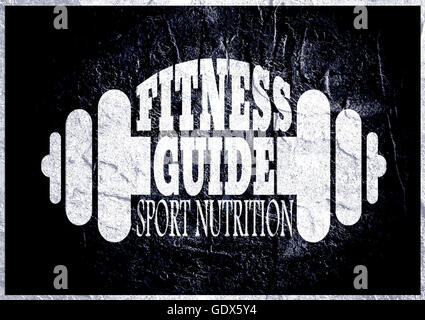 Fitness Guide Text. Fitness- und relative Bild Stockfoto