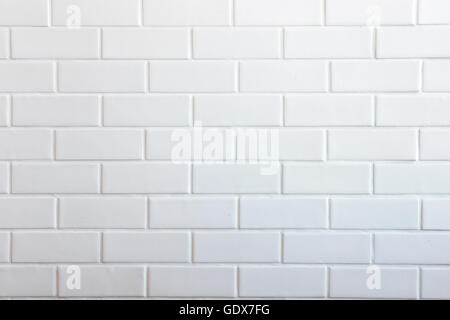 Weiße Grunge Brick Wand Hintergrund Stockfoto
