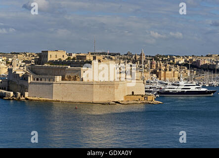 Fort St. Angelo - Birgu, Malta Stockfoto