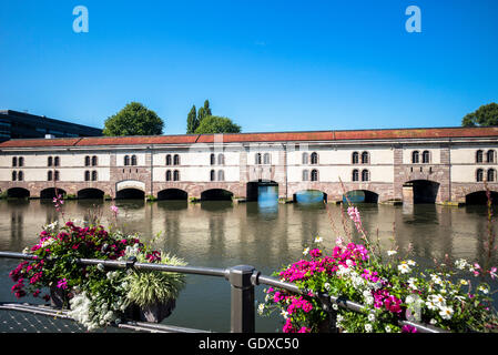 Barrage Vauban-Wehr, La Petite France, Straßburg, Elsass, Frankreich Stockfoto