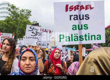 Al-Quds-Demonstration in Berlin, Deutschland, 2014 Stockfoto