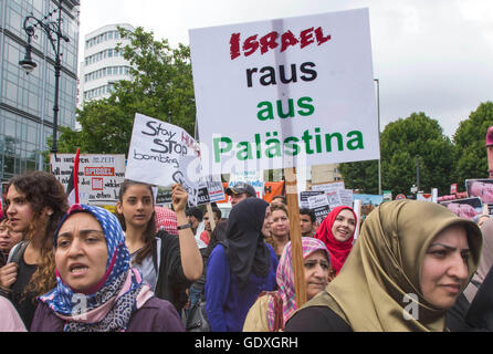 Al-Quds-Demonstration in Berlin, Deutschland, 2014 Stockfoto