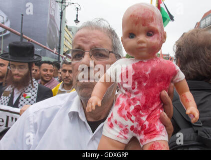 Al-Quds-Demonstration in Berlin, Deutschland, 2014 Stockfoto