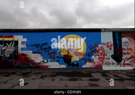 Berliner Mauer - East-Side-Gallery Stockfoto