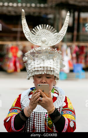 Miao Gemeinde in Qiandongnan, 2015 Stockfoto