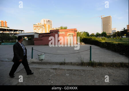 Die Innenstadt von Tirana Stockfoto