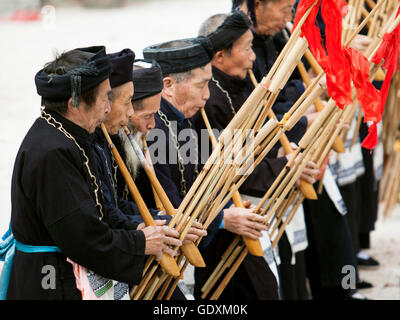 Miao Gemeinde in Qiandongnan, 2015 Stockfoto