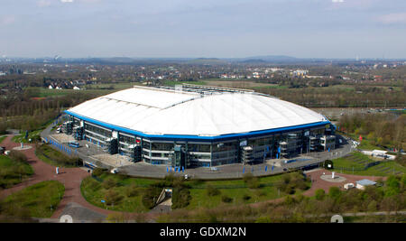 Luftbild der Veltins Arena in Gelsenkirchen Stockfoto