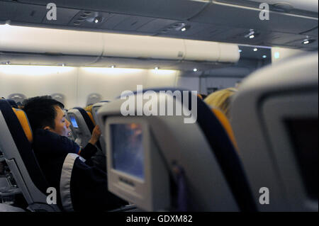 Flug von Singapur nach Frankfurt Stockfoto