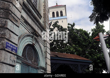 MYANMAR. Yangon. Strand Road 2014. Stockfoto