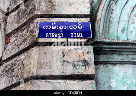 MYANMAR. Yangon. Strand Road 2014. Stockfoto